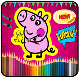 Peppa pig coloring book - Coloring Peppa pig