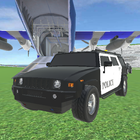 super police cargo plane run icon