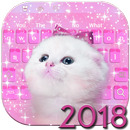 APK Cute White Cat Keyboard Theme 2018