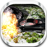black car off road
