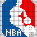 NBA Logo Art - Color by Number