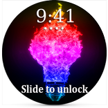 Blue Fire Lock Screen