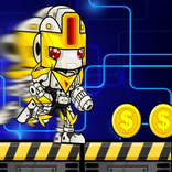 Metal Robot Soldiers Run