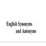 English Synonyms