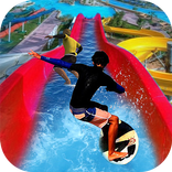 Water Slide Skateboard Race & Stunts : Water Skate