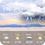Weather Clock Widget Beach