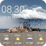 Weather Clock Widget - house