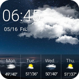 Weather Clock Widget Night