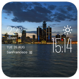 Detroit weather widget/clock