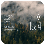 Mist shrouded weather widget