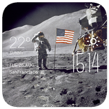 Moon weather widget/clock