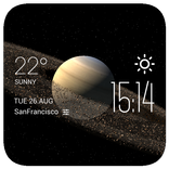 Saturn weather widget/clock