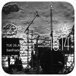 Drum weather widget/clock