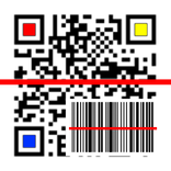 ”(R) เครื่องสแกนบาร์โค้ด  QR