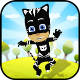 Super Black Catboy hero mask