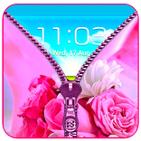 Pink Zipper Lock Screen