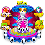 3D Carnival Skull Theme