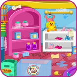 Clean up pet shop