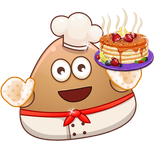 Pou Cooking Pancakes