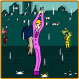 Man Avoiding The Rain