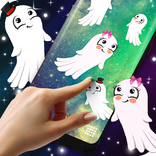 Friendly Halloween Ghosts on Screen