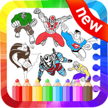 Coloring Book of Superheroes & Drawing Game