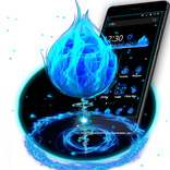 3D Blue Fire Ball Theme