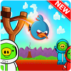 Angry Chicken Slingshot Throw Down  hungry birds icon