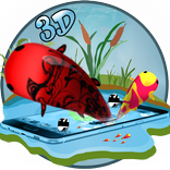 3D Fresh Koi Fish Theme