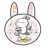 Rabbit Tuzki Girls Heart Cartoon Keyboard Theme