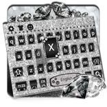 Silver Black Diamond  Keyboard Theme
