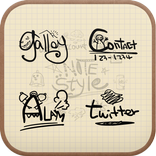 Notes style Icon theme