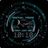 Digital Aqua HUD Watch Face