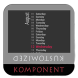 Month List for Kustom KLWP