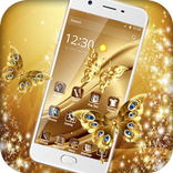 Golden Butterfly Luxury Theme : Butterfly Launcher