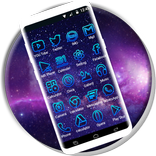 Neon Blue Launcher : Neon Blue Theme