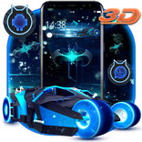 Bat Neon Speed Car Theme