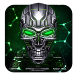 3D Neon Skull Theme