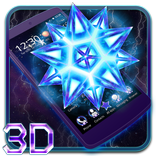 3D Neon Star Galaxy Theme