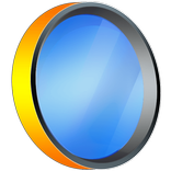 Mirror with front flashlight