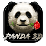 3D dunkles Panda-Thema