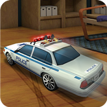 Fahren Sie Polizeiauto Haus 3D
