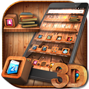 3D Wooden Bookshelf Launcher APK