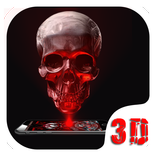 Red Blood Skull 3D Theme