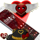 Crystal Love Heart 3D Theme icon