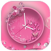 Pink Butterfly Clock Live Wallpaper APK