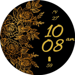 Golden Flower Watch Face