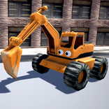Excavator Jump Funny Car Game
