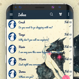 Cute Rabbit Wolf SMS Theme