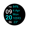 Five Big Text Watch Face APK